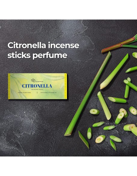 50 Citronella Incense Sticks for Home, Kitchen, Outdoors, Bars, Office