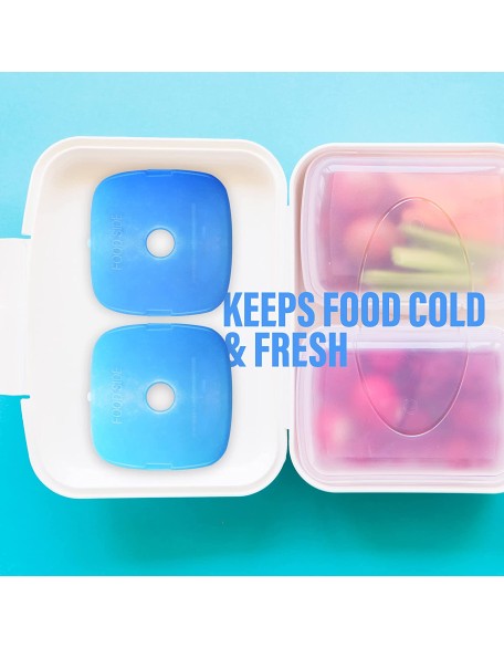 6 Pack Reusable Ice Pack for Cool Box Freezer Gel Blocks Long Lasting 