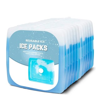 6 Pack Reusable Gel Ice Pack Slim & Lightweight Freezer Cold Packs for
