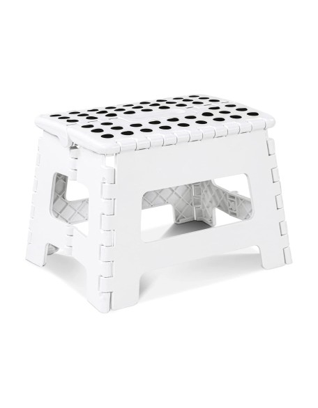 9 Inch Folding Step Stool With Carry Handle & Anti Skid Footpad For Ki
