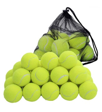 Pack of 12 Tennis Balls with Storage Bag, Tennis Balls for Dogs, Perfect for Tennis, Toys Sports, Cricket, Thick Walled Tennis Balls Pack of 12