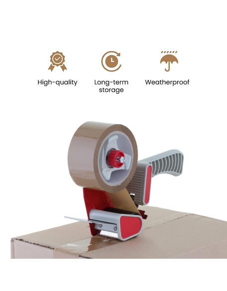 6 Rolls Brown Packaging Parcel Tape With Low Noise 45 Microns Strong F